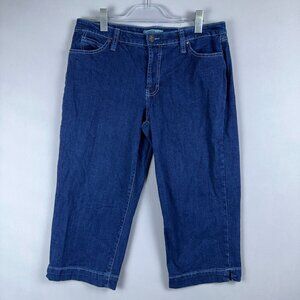 Jeanstar Capri Jeans Womens Size 14 Premium Denim Mid Rise Medium Wash Blue
